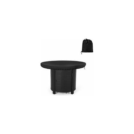 Housse de protection ronde pour plaque de feu, étanche, anti-UV 420D, pour plaque de cuisson et plaque de cuisson, noir (diamètre 80 cm) (1/5)