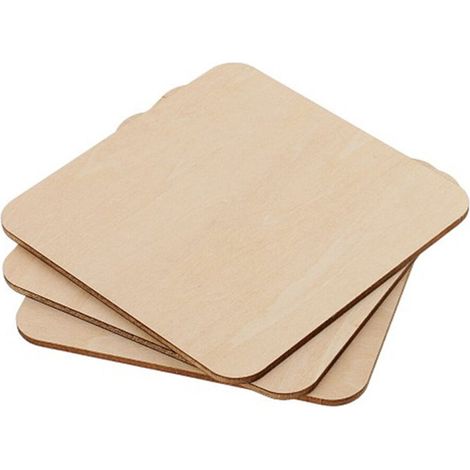 Tranche Bois - 8 x 8 x 0.25 cm - Décoration Artisanale DIY - Pour Intérieur Mur Porte Fenêtre Étagère - 20 Pièces (1/5)