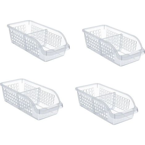 4PCS Coffre-Fort de Stockage Avec une Plaque Séparatrice - Conteneur de Stockage de Cuisine, Réfrigérateur et Autres Organisateurs (1/5)