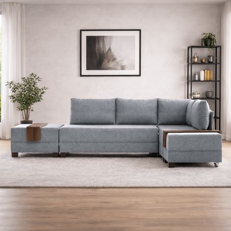 Schlafsofa grauer Stoff - XXL 280 x 210 - Rechts - Fly (1/5)