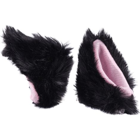 2 Pièces Oreilles de Chat en Peluche pour Casque - Accessoire Mignon pour Casque de Ski, Moto et Snowboard (1/5)