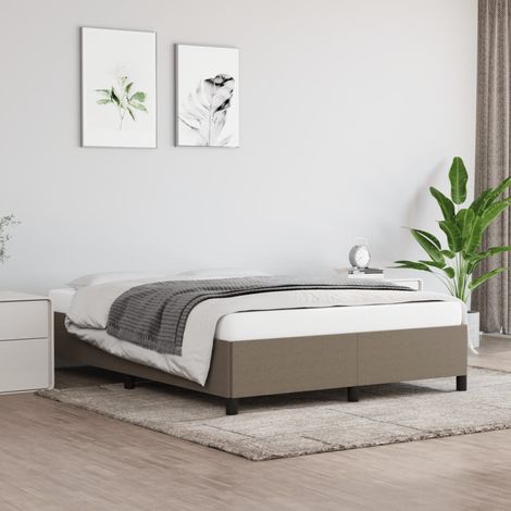 Cadre de lit sans matelas-Structure de lit taupe 140x190 cm tissu 311128 (1/5)