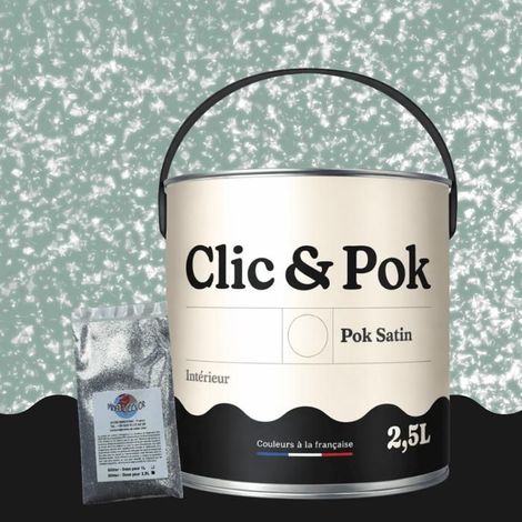 Peinture Effet Pailleté pour Murs & Plafonds - POK PAILLETTE - 2,5L - Cactus (1/4)