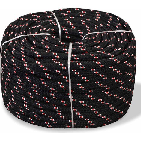 vidaXL Cuerda marina de polipropileno 10 mm 50 m negra (1/2)