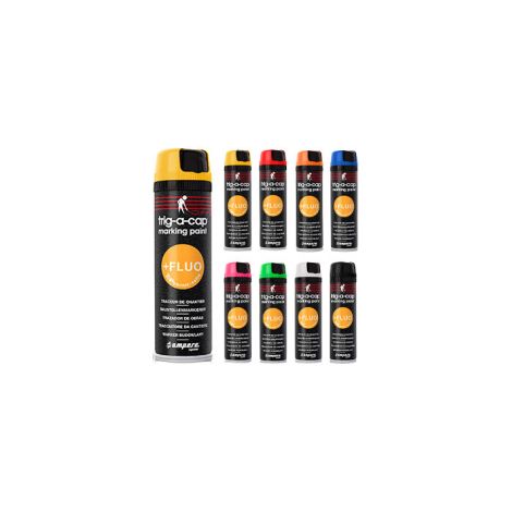 Bombe marquage chantier t-a-c extra 500ml jaune fluo (Par 12)