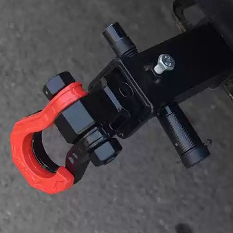 Hot-selling reinforced magnetic opening and closing split trailer hook with anti-theft features on both ends for off-road rescue trailers with locking arms. (1/4)