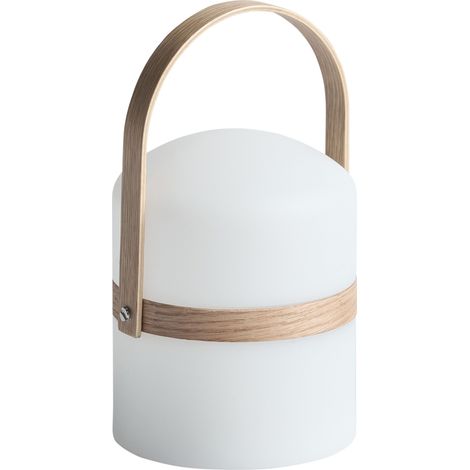 Lámpara de mesa LED de exterior material sintético IP54 impermeable con mando a distancia blanco Estero (1/5)