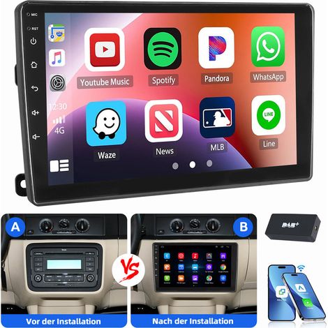 Pour Skoda Fabia II 2008-2014 Apple Carplay Android 15 Autoradio GPS RDS BT WIFI 2+64G DAB