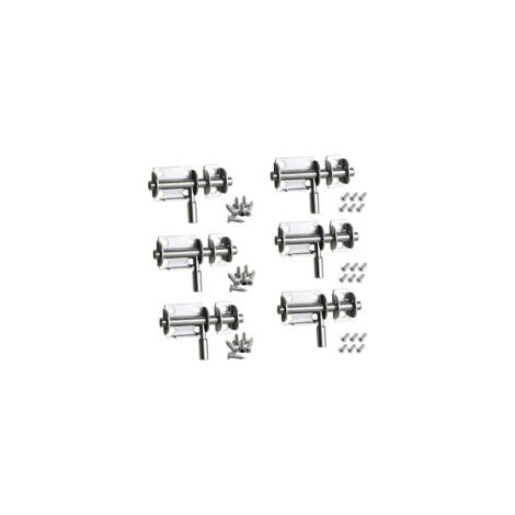 Pestillo para puerta, 6 piezas, cerradura de seguridad de acero inoxidable para puertas de baño, inodoro, ventanas, muebles, puertas de madera, cerradura para puertas de mascotas, etc. - Crezuo