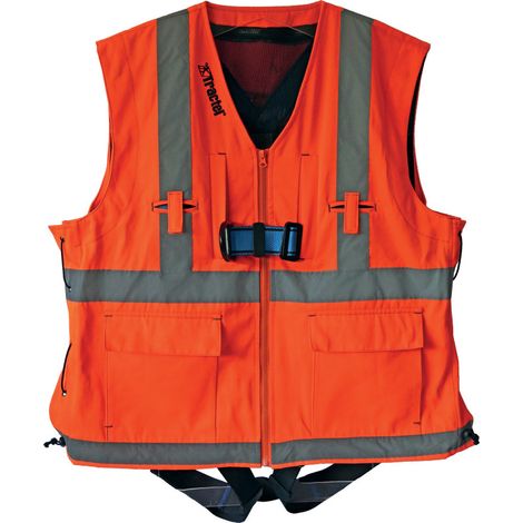 Harnais antichute HT22 avec veste réfléchissante orange/gris - TRACTEL - 83782