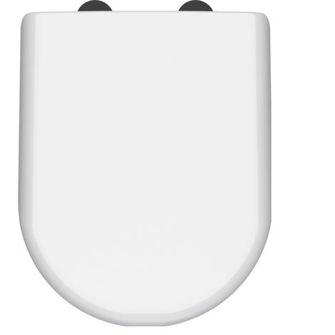 Balterley D-Shaped Soft Close Gloss White Toilet Seat With Top Fix Hinge
