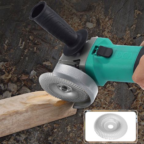 Stahlschleifscheibe für Holzbearbeitung, Formscheibe, Elektrowerkzeugzubehör, Metallteile, silber, gebogene Wurzelschnitzscheibe E1-532 (1/5)