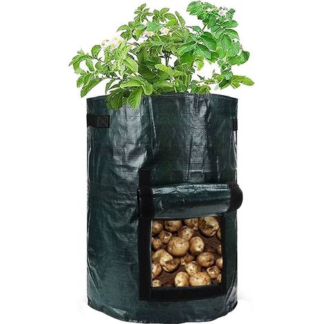 Gardening bag, portable, 30x50 cm, green (1/5)