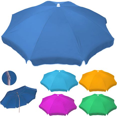OMBRELLONE DA SPIAGGIA TINTA UNITA COLORI ASSORTITI DIAMETRO CM. 180 (1/3)