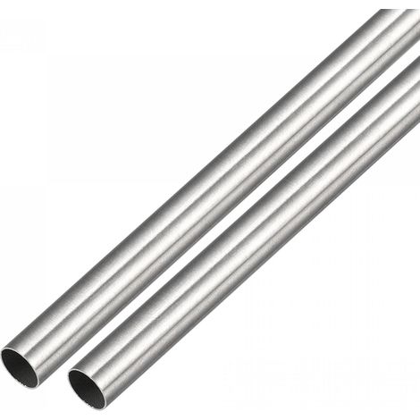 Sourcing Map - Lot de 2 tubes droits en acier inoxydable 304 pour l'ameublement et les machines - 7
