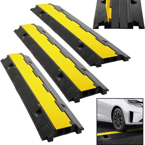 SWANEW 3 pièces Rampe Protection Câble pont de câble rampe de passage 2 canaux protection canal de plancher pont de tuyau (1/5)