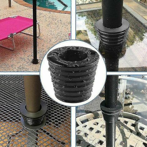 Bouchon en caoutchouc pour pied de parasol, support de parasol, anneau de fixation pour trou de table de patio (1/3)
