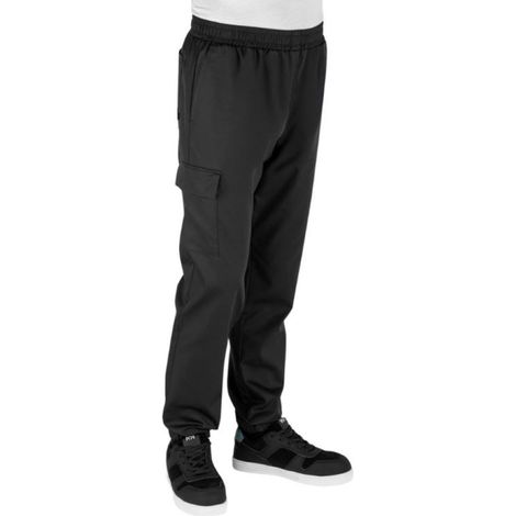 Pantaloni da cucina unisex jogging cintura elastica Robur IGO Nero XS (1/3)