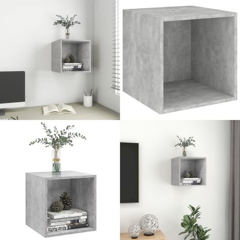 Armoire murale Gris béton 37x37x37 cm Bois d’ingénierie - Armoire suspendue - Bois d'ingénierie (1/5)