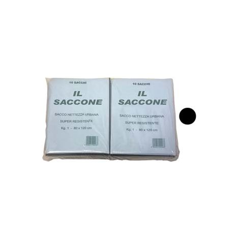 SACCO IL SACCONE NERO PZ.10- - cm.80x120 kg.1 - 10 confezione CP