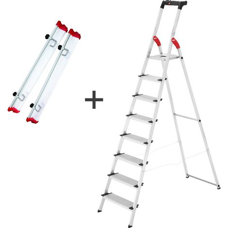 Rails jardin + Escabeau 8 marches extra larges ProfiStep XXL (1/5)