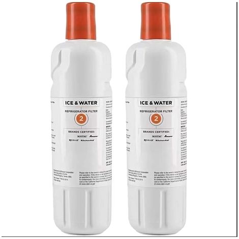 Set aus 2 Kühlschrankfiltern, Wasserfilter für den Kühlschrank Kompatibel mit Whirlpool EDR2RXD1, W10413645A WRF989SDAB (1/5)