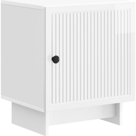 Bedside Cabinet High Gloss White 43 x 34.5 x 50 cm vidaXL
