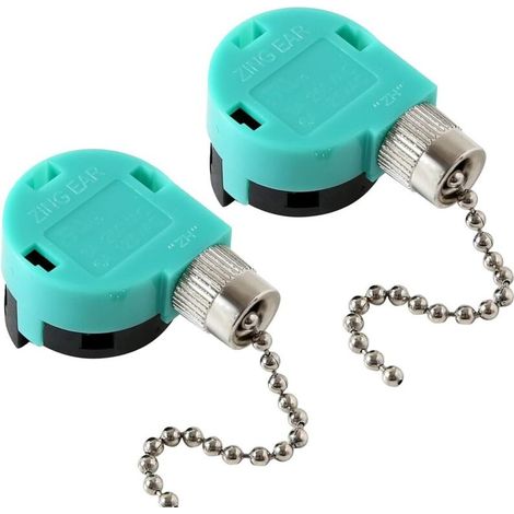 Interrupteur de ventilateur de plafond à 3 vitesses, lot de 2, interrupteur à tirette pour ventilateur de plafond, interrupteur à tirette à 4 fils, ZE-268S6 pour remplacement (1/5)
