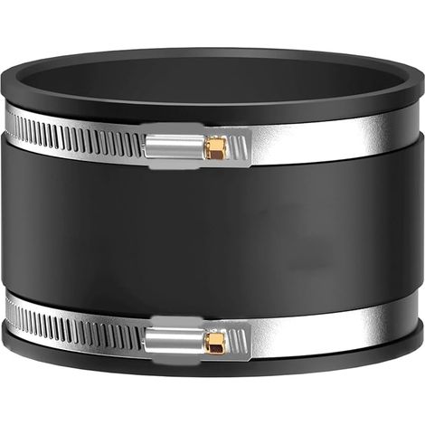 Manchon en caoutchouc flexible, 100 mm, diamètre : 100 mm, manchon en caoutchouc flexible, raccord de tuyau pour PVC et acier inoxydable, raccord de tuyau 100 mm avec 2 colliers de serrage en acier