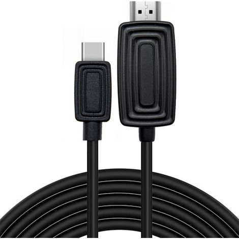Cable adaptador Alogy HDMI 2.1 a USB-C Tipo-C para HDTV, 2K, 2 m, negro (1/4)