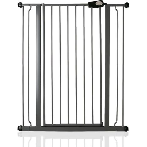 Bettacare Child and Pet Gate, 87.9cm - 95.5cm, Slate Grey, Extra Tall Gate 104cm in Height, Pressure Fit Stair Gate