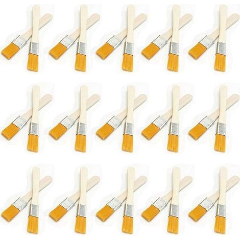 30× Pinceaux à poils plats avec manche en bois Pinceaux Peinture Bois Pinceaux Peinture à Pinceaux pour Murs Garniture Peinture Brosse Angle Sash Peinture Pinceau Professionnel (1/4)