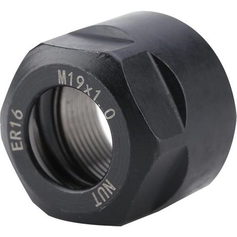 Écrou de mandrin à pince pour porte-mandrin de fraiseuse CNC, tour ER16 A&M type M191.0 noir (1/5)