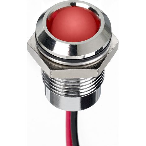 Voyant LED lumineux Rouge RS PRO, dia. 14mm, 220V c.a., IP67 ( Prix pour 1 )