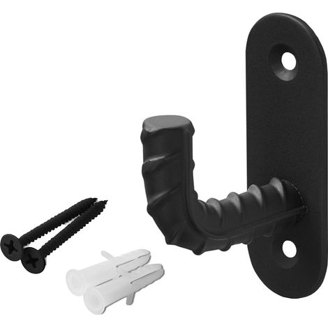 Garderobenhaken B50 1-fach 73 x 25 x 52 mm BA 48 mm schwarz matt (1/2)