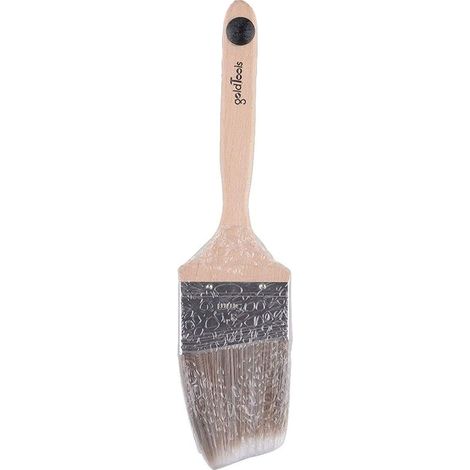 Pennello piatto 75 mm pennellessa obliquo con manico in legno con setole lunghe morbide da pittura per dipingere verniciare (1/2)