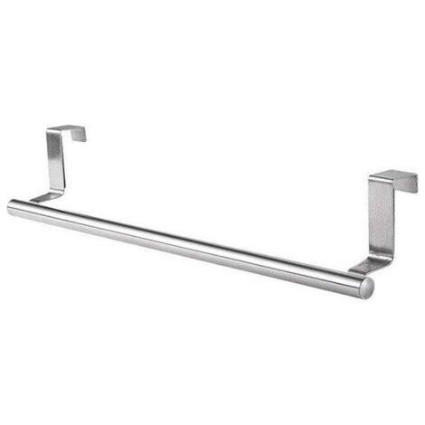 Haken für Geschirrtücher, hängende Aufbewahrung ohne Stanzen, Schranktuchhalter, groß (366,2 cm), silber