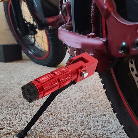 Ein Paar M8 Klapppedale für Motorräder, Vorderpedale, rutschfest für Fahrräder/Elektrofahrräder, Hinterrad-Klapppedale, fester 90-Grad-Klappmechanismus, kompatibel mit YAMAHA, Honda, Suzuki, Kawasaki, (1/5)