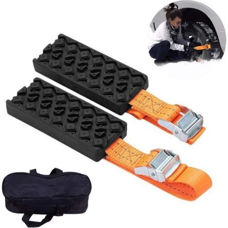 1 Paar Antirutsch-Schneeketten für Schnee, Notfall-Antirutsch-Reifenblöcke, hochfeste Schneeketten, Traktionshilfe für Schlamm- und Sandreifen, Sicherheitsketten