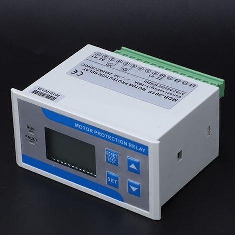 Protecteur de moteur à affichage numérique, type split 220 V CA, 3-160 A, contre les surintensités et les surcharges en cas de défaut de phase. (1/5)