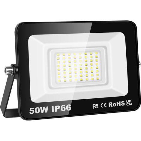 Projecteurs LED Extérieur 50W 5000LM Spot LED Extérieur Blanc Froid 6000K IP66 Etanche Eclairage Exterieur Lumière de Sécurité pour Jardin Patio Garage Terrasse Maison (1/5)