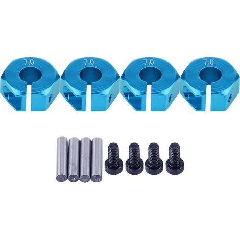 12mm adaptateur universel hexagone moyeu pour HSP Sakura 1/10 RC voiture (7mm, Bleu) (1/5)