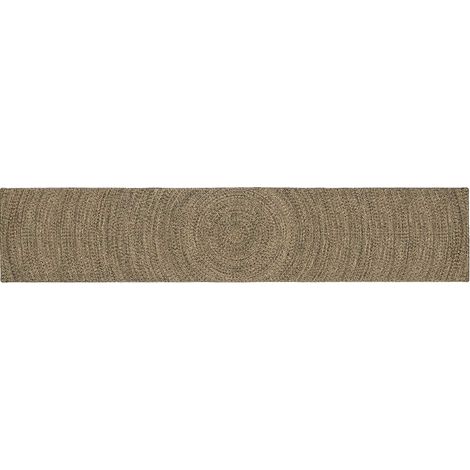 Area Rugs Natural and Black 60 x 400 cm Jute vidaXL