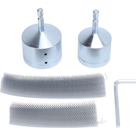 Nettoyeur de tuyaux en cuivre, Tube à tige hexagonale de 20mm 27mm 1/4 pouces avec brosses remplaçables pour perceuse électrique 2 pièces (1/5)