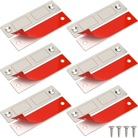 Magnetische Türverschlüsse (6-teiliges Set) – Magnetische Türschließer, Schlossmagnete, Schrankmagnete, Riegel und Schubladenmagnete (1/5)