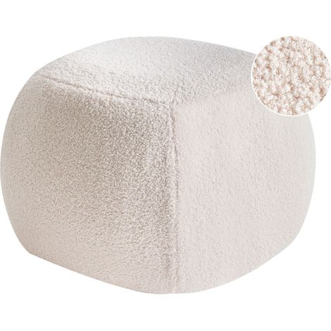 Pouffe BARRON Boucle Off-White (1/5)