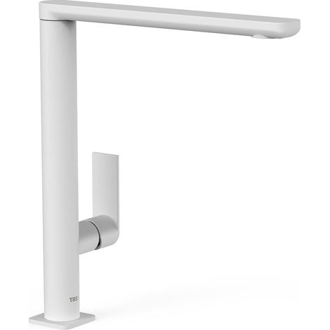 Mitigeur évier bec 34x15 mm BLANC MAT - TRES 20044001BM (1/2)