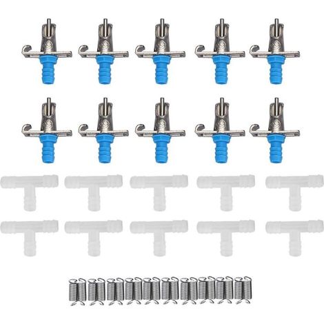 Abreuvoir Automatique pour Poules, Lapins, Canards, 10 Pièces, Système de Tétine pour Volaille, Cochons d'Inde, Furets, Rats, Souris (1/5)