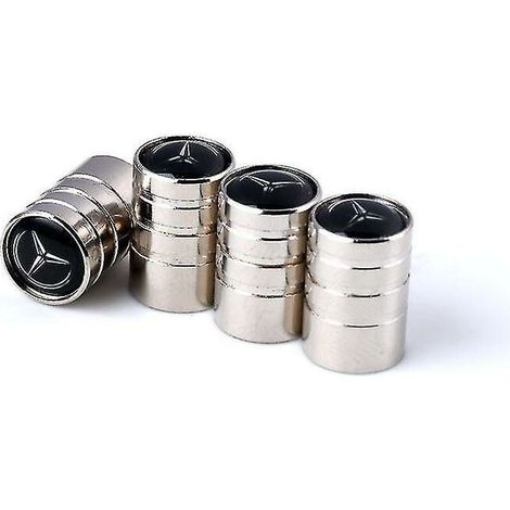 Bouchon de valve de pneu en métal – Alliage de zinc – Étanchéité aux fuites et à la poussière – Lot de 8 pour Mercedes-Benz (1/5)