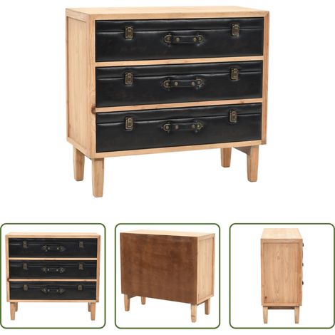 Retro Schubladenschrank -  Schubladenkommode Massivholz Tanne 80x36x75 cm